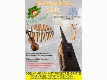 Kerstconcert Chr. Hoekschewaards Mannenkoor met The Musix