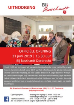 Opening ‘Huiskamer van de buurt’  Bij Bosshardt Dordrecht 