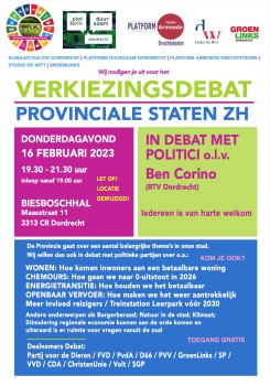 Debat met Provinciale Staten kandidaten